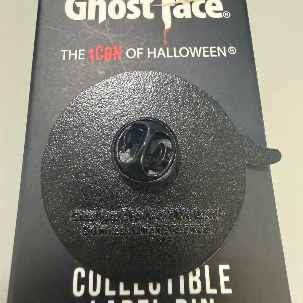 Ghost Face Enamel Pin - Picture 2 of 2